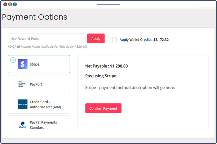 Payment Options in Yo!Kart